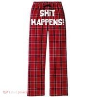 Shit happens Women's Flannel Plaid Pajama Pants thumb 0