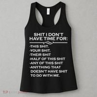 Shit I Don't Have Time For List Women's Tank Top thumb 3