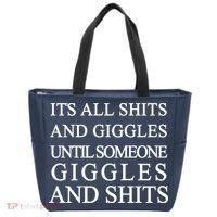 Shits And Giggles Funny Meme Tote Bag thumb 0