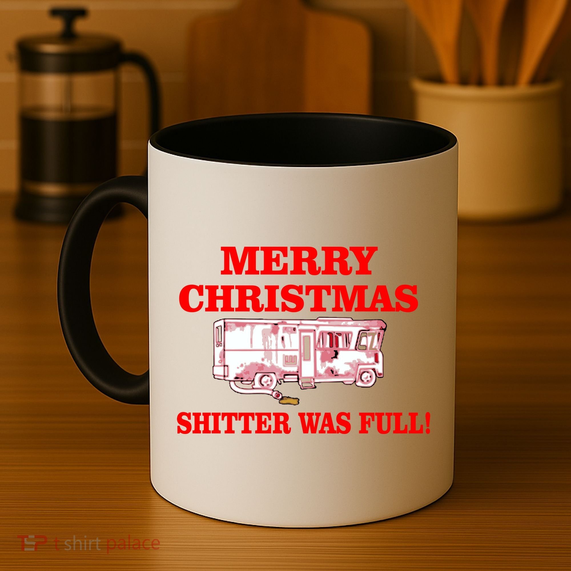 Shitter Was Full Funny Christmas Coffee Mug