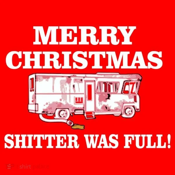 Shitter Was Full Funny Christmas Doggie Tank