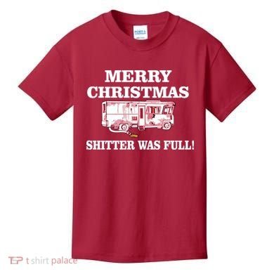 Shitter Was Full Funny Christmas Kids T-Shirt