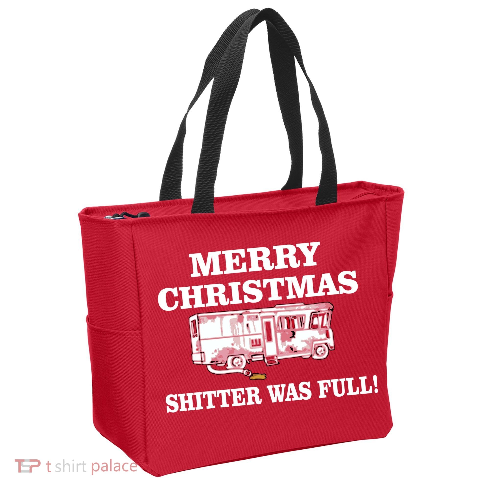 Shitter Was Full Funny Christmas Tote Bag