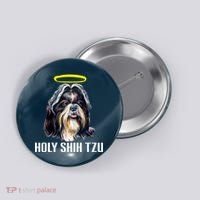 Shitzu Dog Holy Shih Tzu Button thumb 0