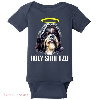 Shitzu Dog Holy Shih Tzu Baby Bodysuit