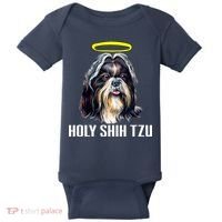 Shitzu Dog Holy Shih Tzu Baby Bodysuit thumb 0