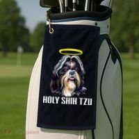Shitzu Dog Holy Shih Tzu Golf Towel thumb 2