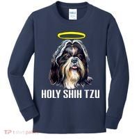Shitzu Dog Holy Shih Tzu Kids Long Sleeve Shirt thumb 0
