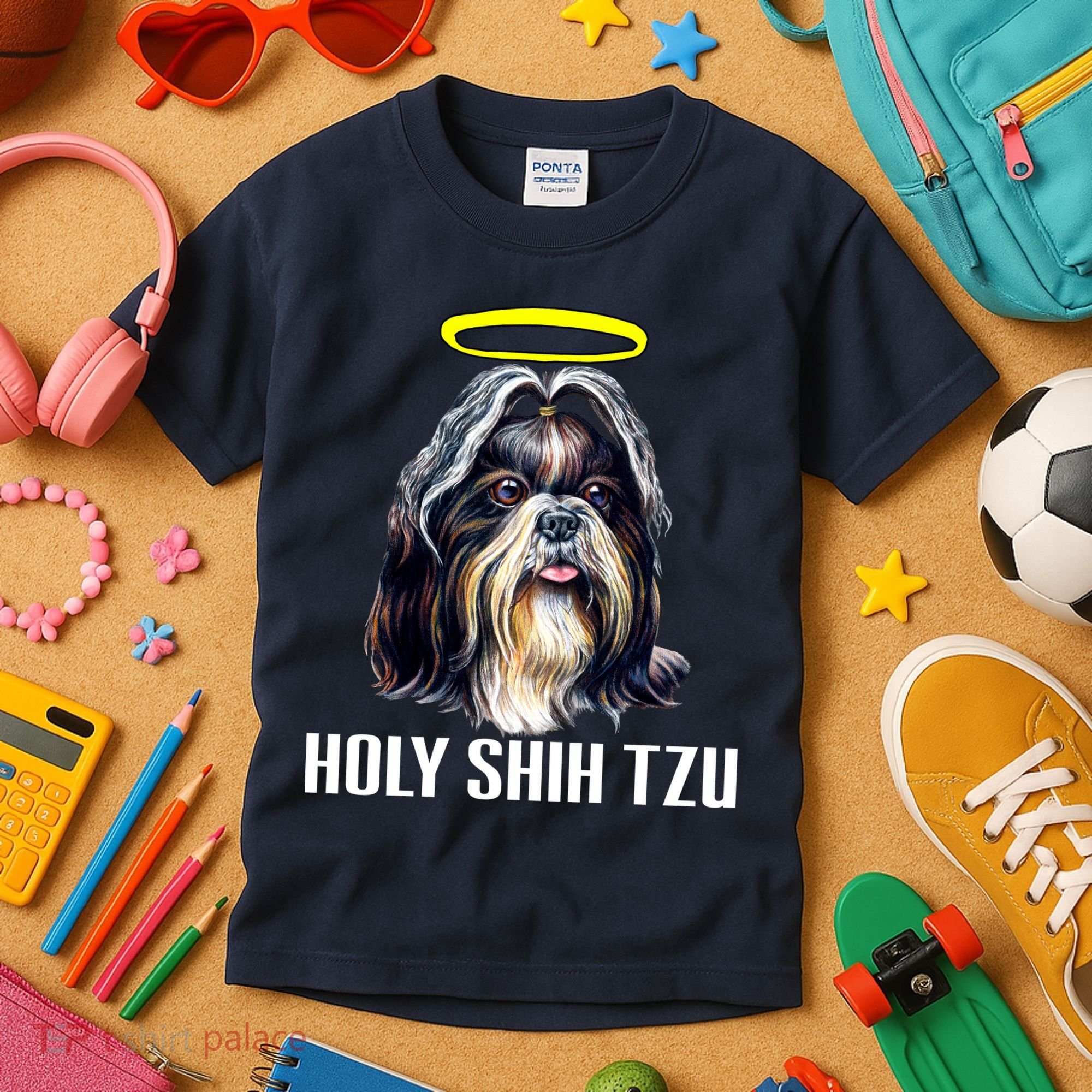 Shitzu Dog Holy Shih Tzu Kids T-Shirt