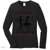 Sock Hop Jukebox Poodle Skirt Greaser 1950S Rock Women's Long Sleeve Shirt thumb 0