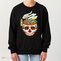 Spooky Halloween Japanese Ramen Skull Bowl Women's Sweatshirt thumb 0