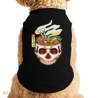Spooky Halloween Japanese Ramen Skull Bowl Doggie Tank thumb 0