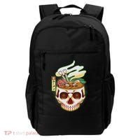 Spooky Halloween Japanese Ramen Skull Bowl Backpack thumb 0