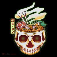 Spooky Halloween Japanese Ramen Skull Bowl Coffee Mug thumb 5