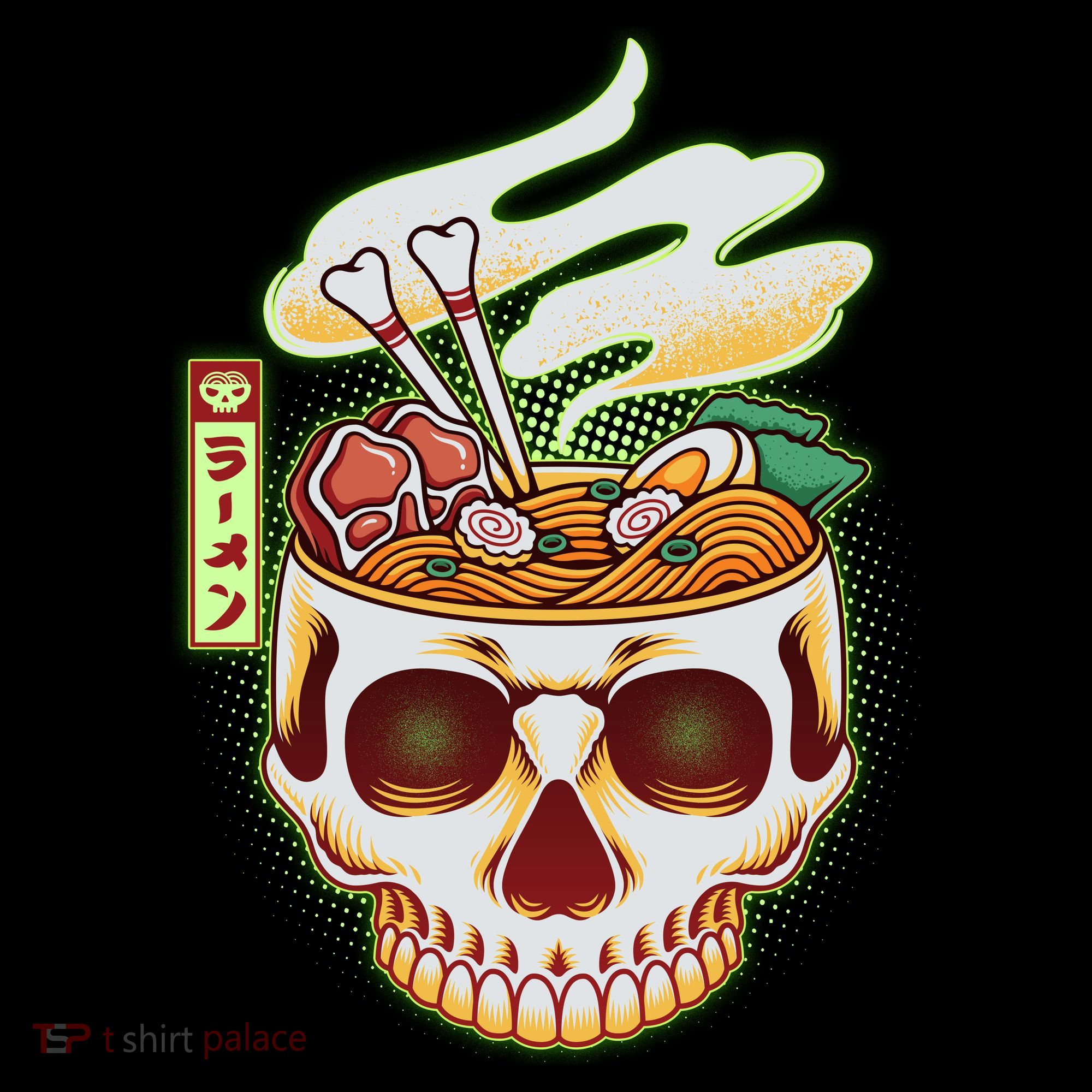 Spooky Halloween Japanese Ramen Skull Bowl Coffee Mug