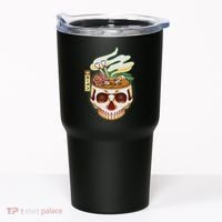 Spooky Halloween Japanese Ramen Skull Bowl Tumbler thumb 0