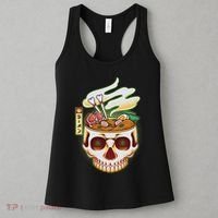 Spooky Halloween Japanese Ramen Skull Bowl Women's Tank Top thumb 3
