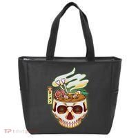 Spooky Halloween Japanese Ramen Skull Bowl Tote Bag thumb 0