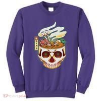 Spooky Halloween Japanese Ramen Skull Bowl Sweatshirt thumb 0