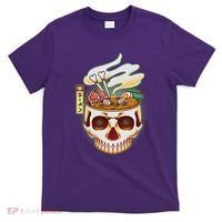 Spooky Halloween Japanese Ramen Skull Bowl T-Shirt thumb 0