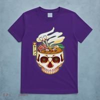 Spooky Halloween Japanese Ramen Skull Bowl T-Shirt thumb 5