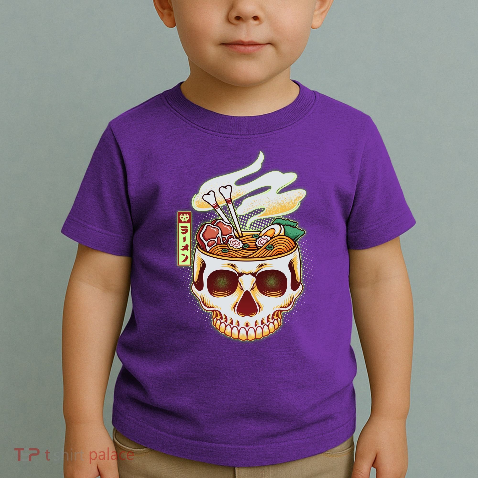 Spooky Halloween Japanese Ramen Skull Bowl Toddler T-Shirt