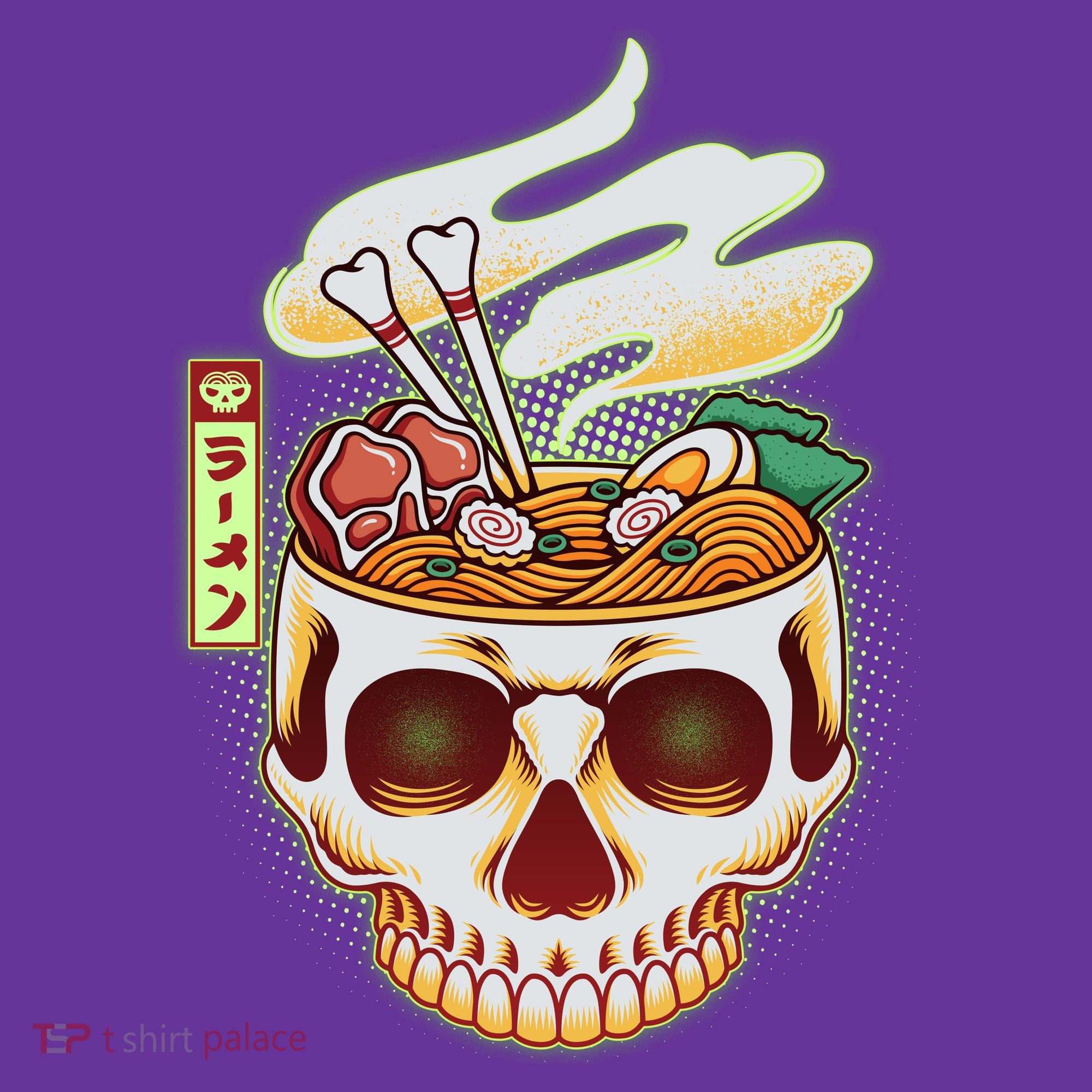 Spooky Halloween Japanese Ramen Skull Bowl Visor