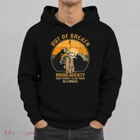 Sloth Hiker Joke Out Of Breath Hiking Society Hoodie thumb 0