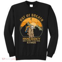 Sloth Hiker Joke Out Of Breath Hiking Society Sweatshirt thumb 0