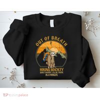 Sloth Hiker Joke Out Of Breath Hiking Society Sweatshirt thumb 2
