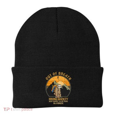 Sloth Hiker Joke Out Of Breath Hiking Society Beanie