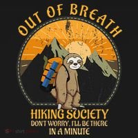 Sloth Hiker Joke Out Of Breath Hiking Society Tank Top thumb 6