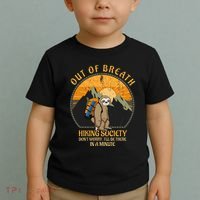 Sloth Hiker Joke Out Of Breath Hiking Society Toddler T-Shirt thumb 2