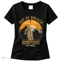 Sloth Hiker Joke Out Of Breath Hiking Society Women's T-Shirt thumb 0