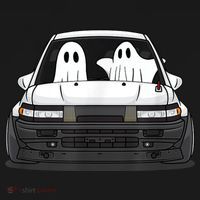 Spooky Halloween JDM Hachiroku 86 Ghost Levin Coupe Ornament thumb 1