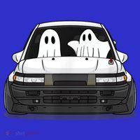 Spooky Halloween JDM Hachiroku 86 Ghost Levin Coupe Mousepad thumb 1
