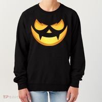 Spooky Halloween Jack O Lantern Glowing Pumpkin Face Costume Women's Sweatshirt thumb 0