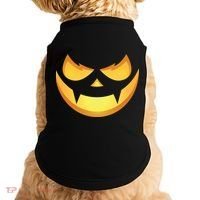 Spooky Halloween Jack O Lantern Glowing Pumpkin Face Costume Doggie Tank thumb 0