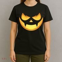 Spooky Halloween Jack O Lantern Glowing Pumpkin Face Costume T-Shirt thumb 4