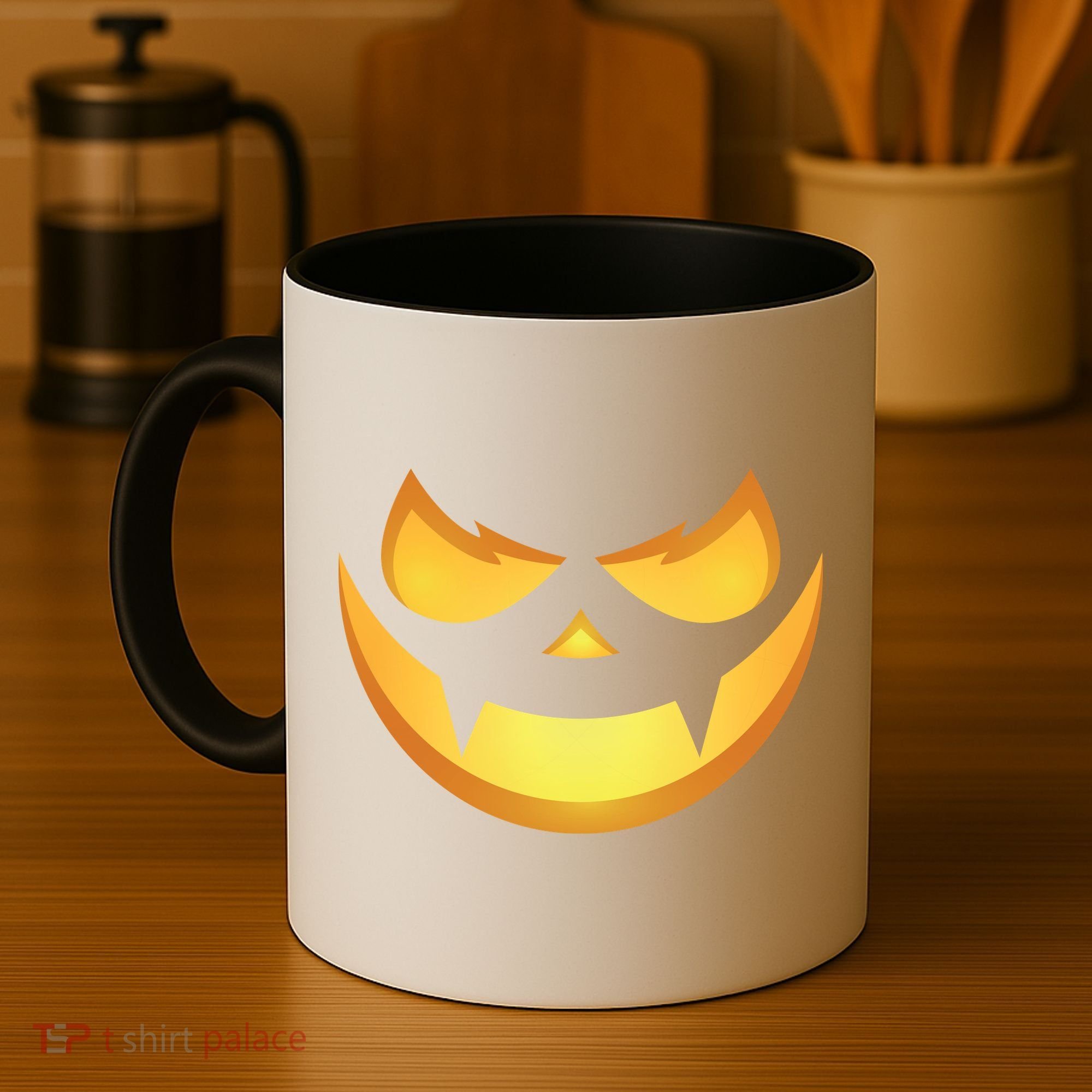 Spooky Halloween Jack O Lantern Glowing Pumpkin Face Costume Coffee Mug