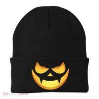 Spooky Halloween Jack O Lantern Glowing Pumpkin Face Costume Beanie thumb 0