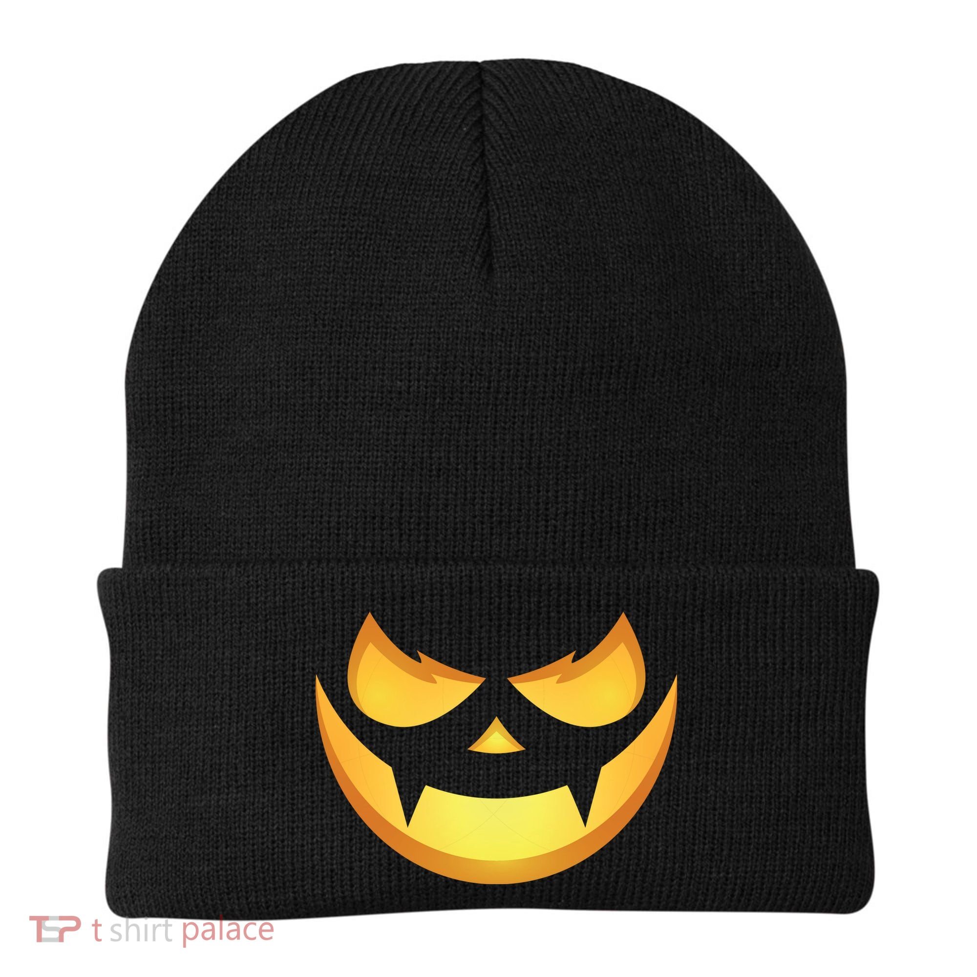 Spooky Halloween Jack O Lantern Glowing Pumpkin Face Costume Beanie