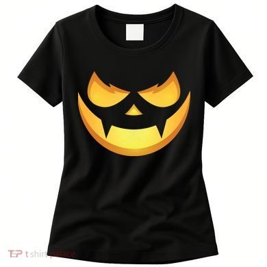 Spooky Halloween Jack O Lantern Glowing Pumpkin Face Costume Women's T-Shirt