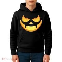 Spooky Halloween Jack O Lantern Glowing Pumpkin Face Costume Kids Hoodie thumb 4