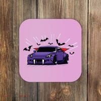 Spooky Halloween Jdm 350z Z33 Vampire Drift Car Illustrated Coaster thumb 0