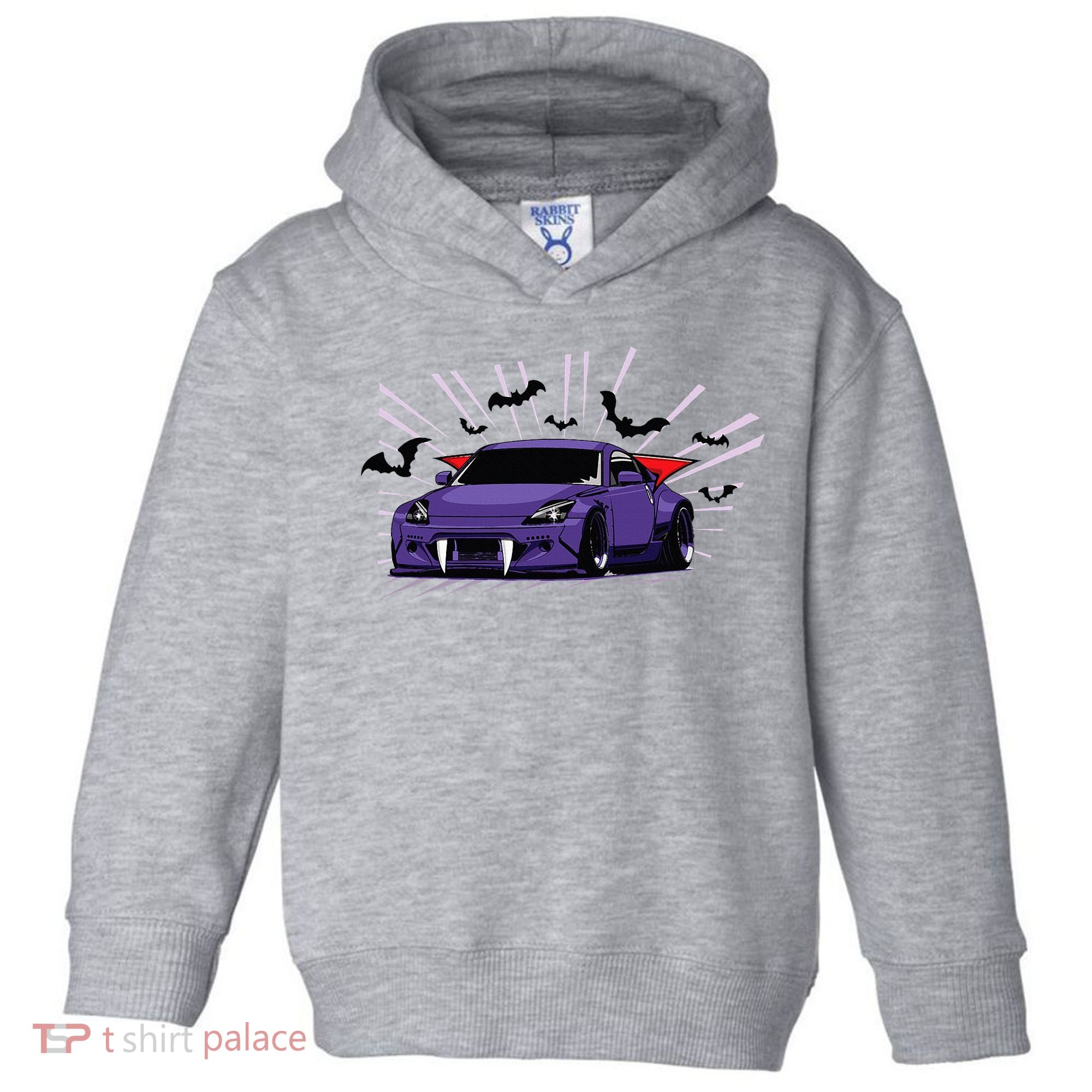 Spooky Halloween Jdm 350z Z33 Vampire Drift Car Illustrated Toddler Hoodie