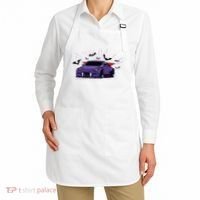 Spooky Halloween Jdm 350z Z33 Vampire Drift Car Illustrated Apron thumb 2