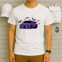 Spooky Halloween Jdm 350z Z33 Vampire Drift Car Illustrated T-Shirt thumb 6