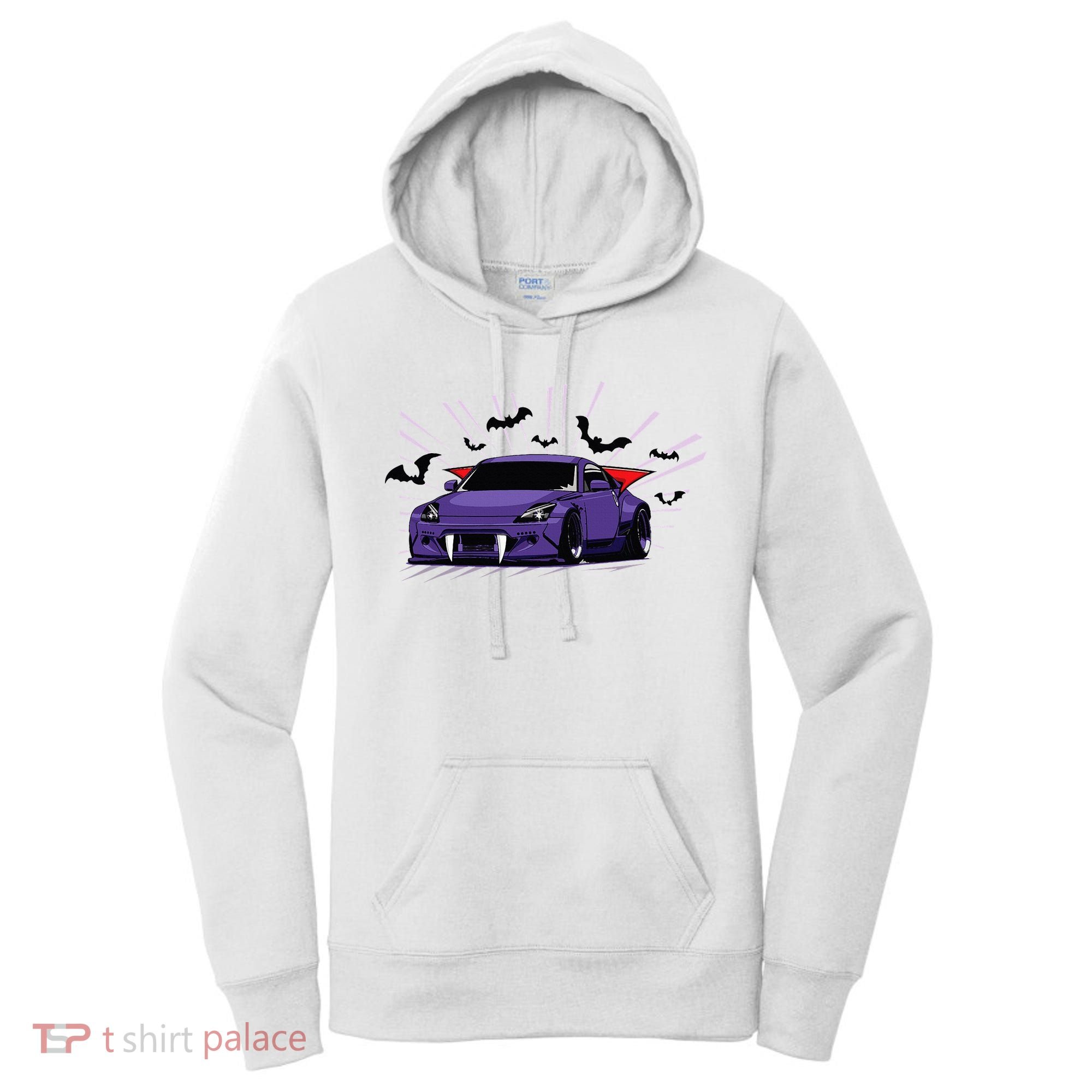 Spooky Halloween Jdm 350z Z33 Vampire Drift Car Illustrated Women's Hoodie
