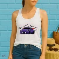 Spooky Halloween Jdm 350z Z33 Vampire Drift Car Illustrated Women's Tank Top thumb 2